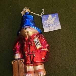 Bear Ornament - Red and Blue